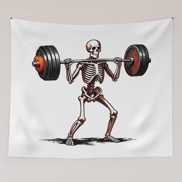 Item preview, Skeleton Deadlift Halloween Gym Motivation & Streetwear Graphic designed and sold by Thompika.