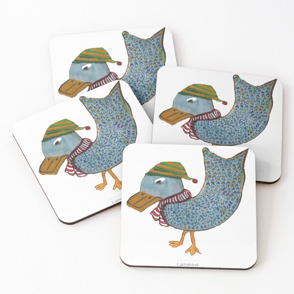 Item preview, Cozy Winter Duckling - Whimsical Watercolor Wall Art designed and sold by lumekind.