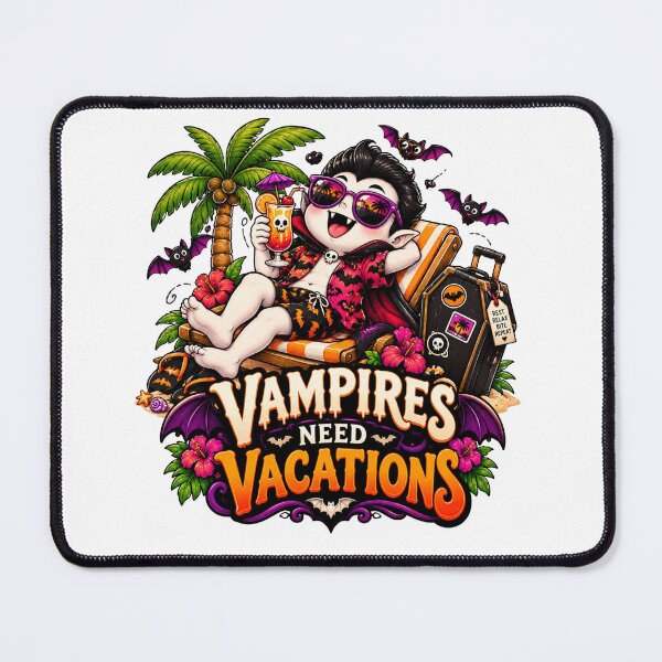 Item preview, Vampires Need Vacations Halloween Graphic, Funny Vampire PNG, Tropical Halloween Clipart designed and sold by Pixanova.