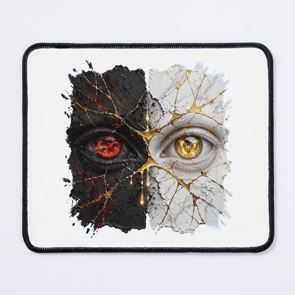 Item preview, Duality of Fire and Ice Abstract Surreal Eye Art Print designed and sold by  One City Two Children Studio.