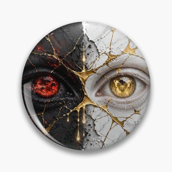 Item preview, Duality of Fire and Ice Abstract Surreal Eye Art Print designed and sold by  One City Two Children Studio.