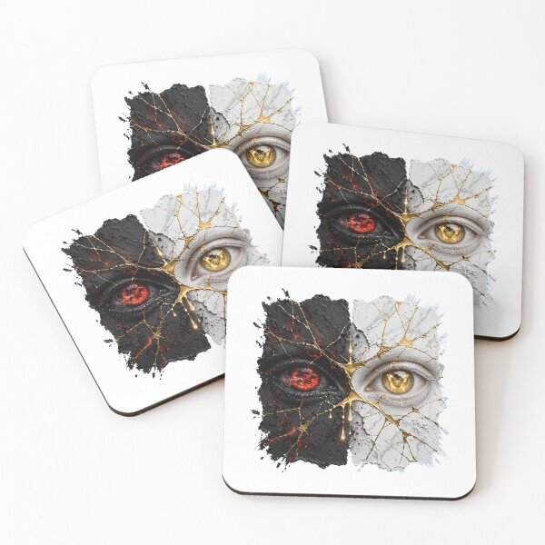Item preview, Duality of Fire and Ice Abstract Surreal Eye Art Print designed and sold by  One City Two Children Studio.