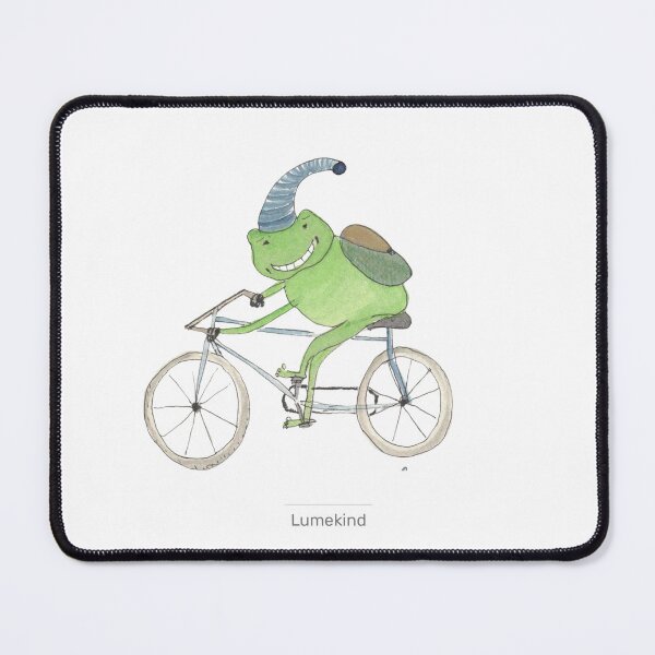 Item preview, Frog on a Bicycle - Whimsical Watercolor Wall Art designed and sold by lumekind.