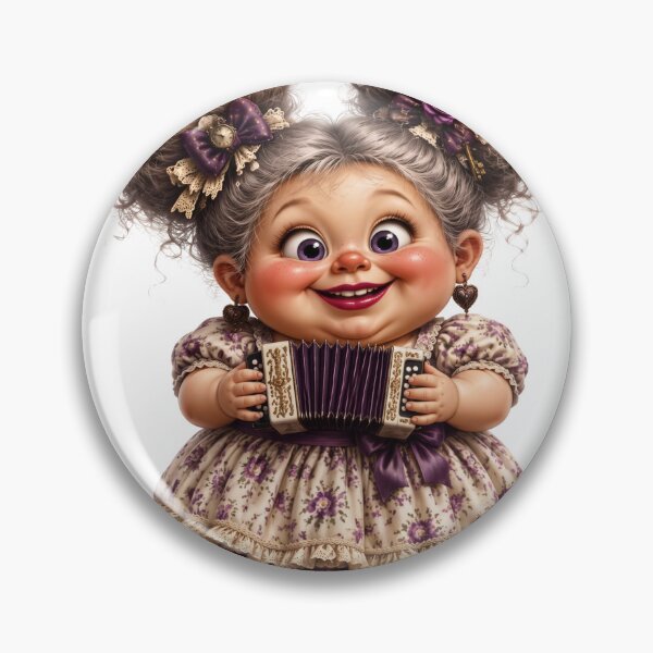 Item preview, Cute fat girl character plays the accordion designed and sold by NBazilenco.