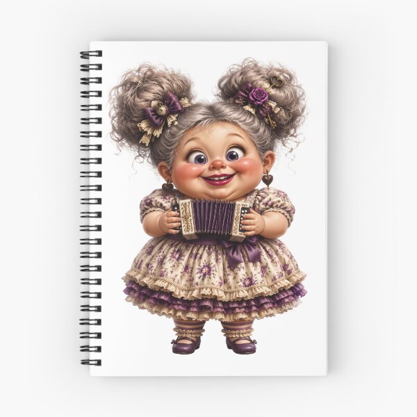 Item preview, Cute fat girl character plays the accordion designed and sold by NBazilenco.