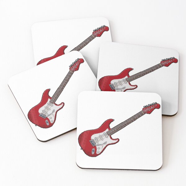 Item preview, Retro Pixel-Art Red Electric Guitar designed and sold by AbstractOps.