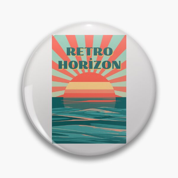 Item preview, Retro Horizon Sunset - Vintage Coastal Beach Wave Poster designed and sold by asliberry.