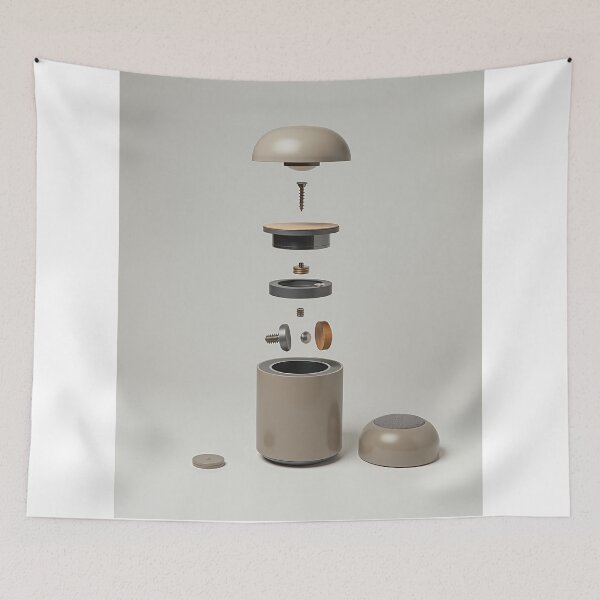 Item preview, Exploded View Minimalist Lamp Components Art designed and sold by profustock.