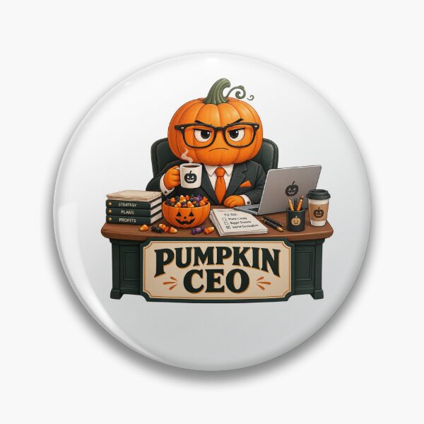 Item preview, Pumpkin CEO Halloween Graphic, Funny Pumpkin Boss PNG, Halloween Business Clipart designed and sold by Pixanova.