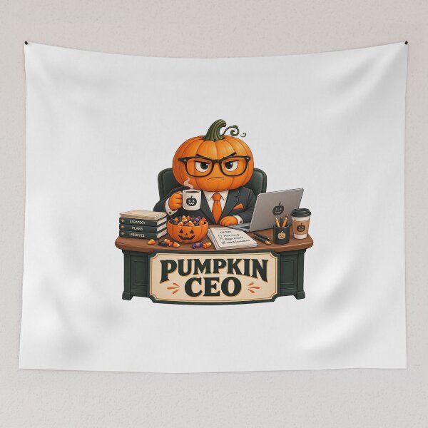 Item preview, Pumpkin CEO Halloween Graphic, Funny Pumpkin Boss PNG, Halloween Business Clipart designed and sold by Pixanova.