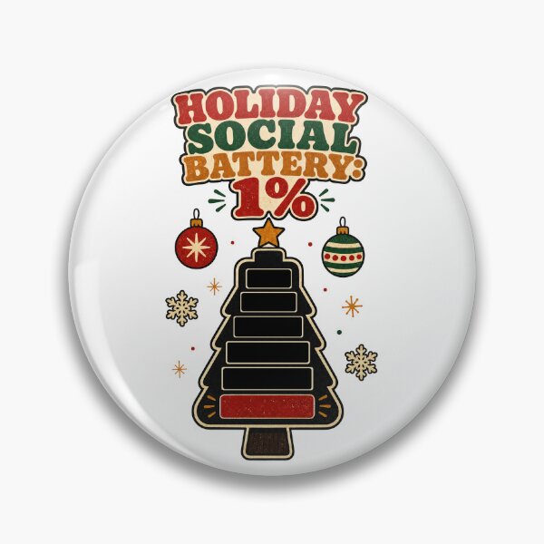 Item preview, Introvert Christmas Holiday Social Battery 1% Funny Shirt designed and sold by Art JSMY.