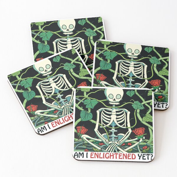 Item preview, AM I ENLIGHTENED YET? meditation skeleton designed and sold by AylettClobber.