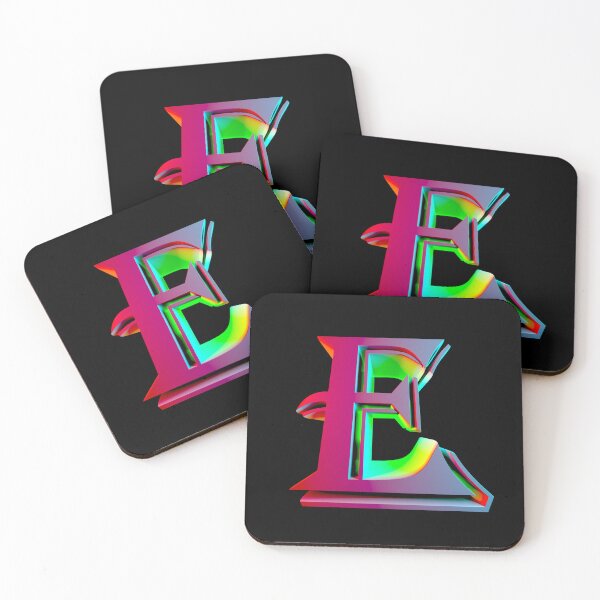Item preview, Neon 3D Letter E - Retro Synthwave Style designed and sold by Creatigrafo.