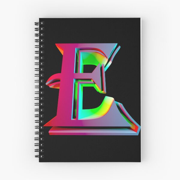 Item preview, Neon 3D Letter E - Retro Synthwave Style designed and sold by Creatigrafo.