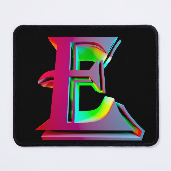 Item preview, Neon 3D Letter E - Retro Synthwave Style designed and sold by Creatigrafo.