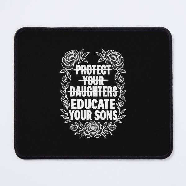Item preview, Educate Your Sons Feminist Quote Floral Line Art Graphic designed and sold by Whirx.