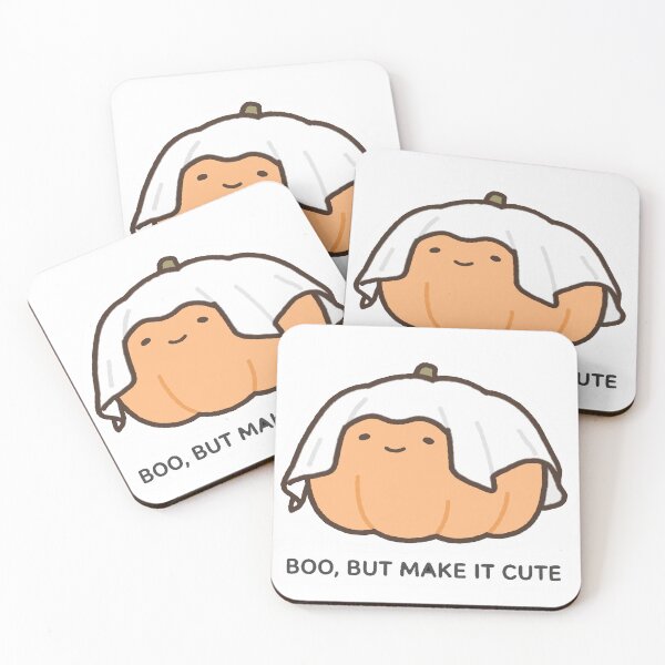 Item preview, Cute Chibi Pumpkin Ghost Sheet Boo But Make It Cute Halloween Sticker designed and sold by xiaoxiaochibi.