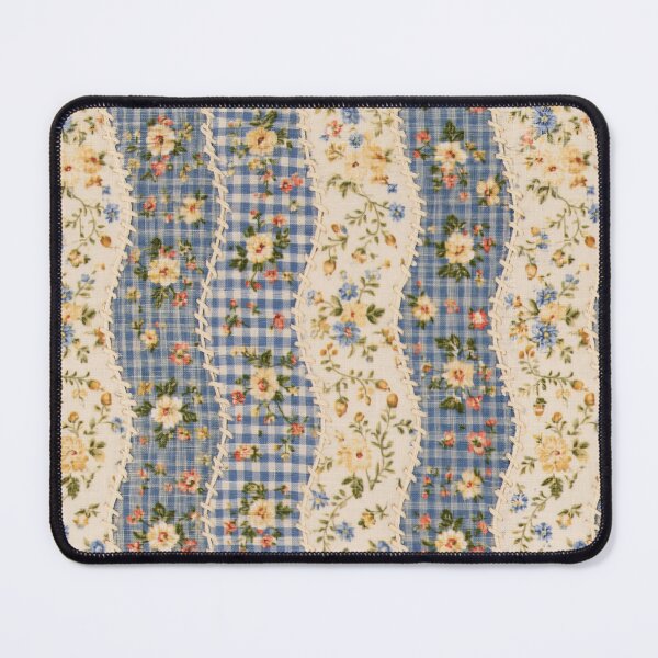 Item preview, Vintage Blue & Cream Floral Patchwork Quilt Pattern designed and sold by Our Bible Journey.