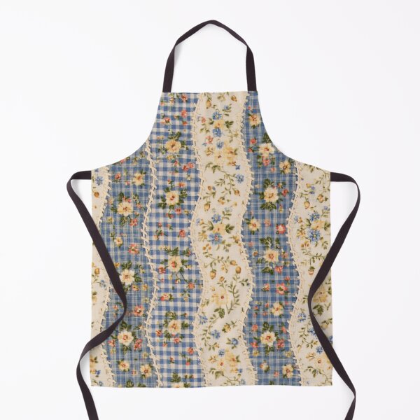 Item preview, Vintage Blue & Cream Floral Patchwork Quilt Pattern designed and sold by Our Bible Journey.