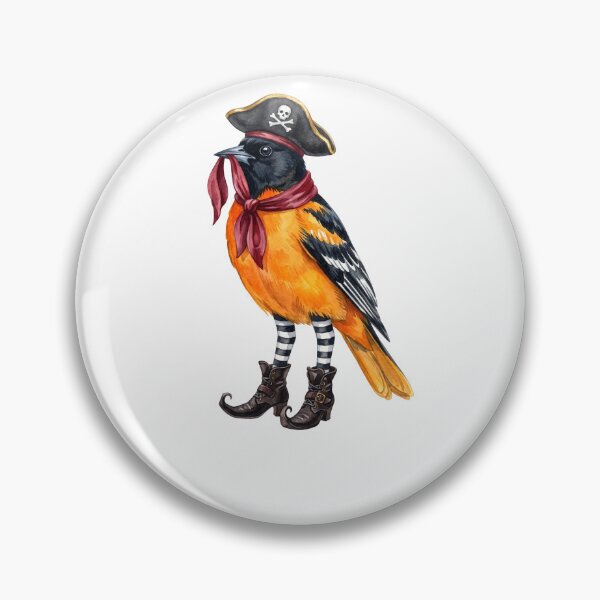 Item preview, Pirate Oriole Halloween Bird designed and sold by Tiffany Roy.
