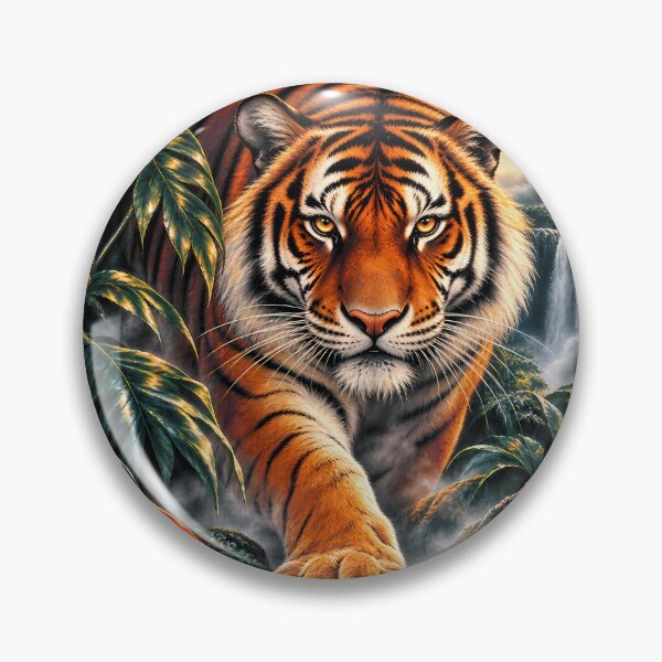 Item preview, Jungle Tiger Moonlight Wildlife Art designed and sold by RkskArt.