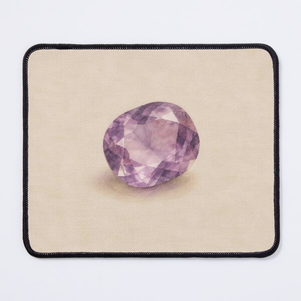 Item preview, February Birthstone Amethyst Watercolor | Crystal Wall Art designed and sold by FixationStudio.