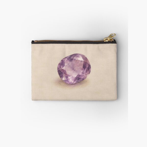 Item preview, February Birthstone Amethyst Watercolor | Crystal Wall Art designed and sold by FixationStudio.