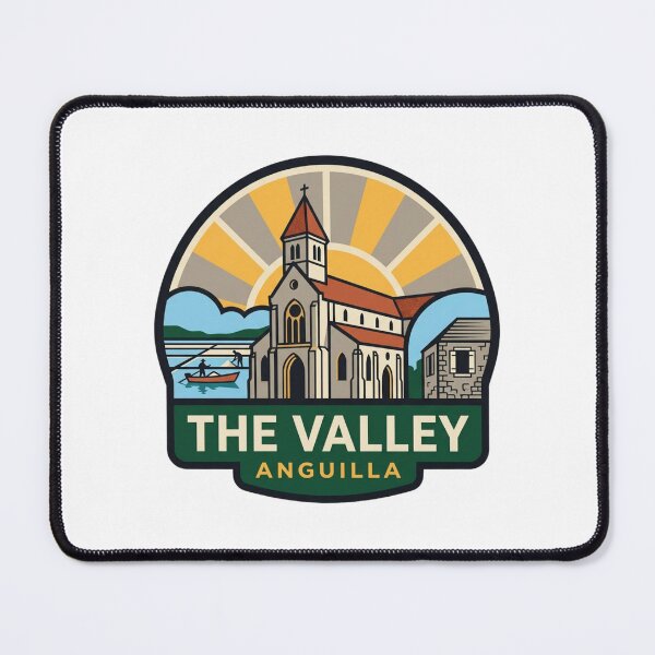 Item preview, Unique The Valley Anguilla Travel Badge, Historic St Gerard Church & Salt Pond Heritage Emblem designed and sold by raedattia.