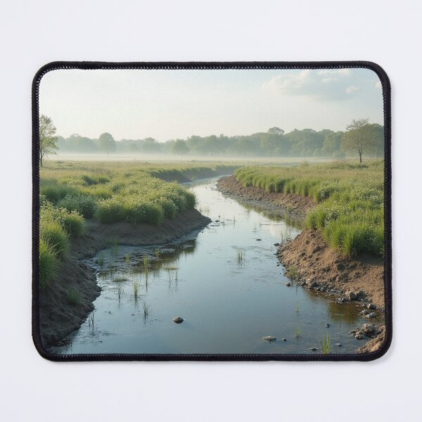 Item preview, Peaceful Sunrise Creek Natural Landscape Art designed and sold by profustock.