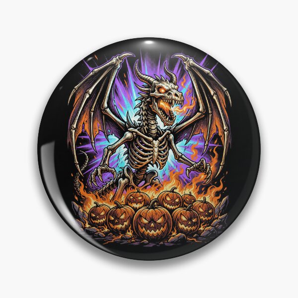 Item preview, Dragon Skeleton Halloween 90s Vintage Bootleg Art designed and sold by MTRBSK11.
