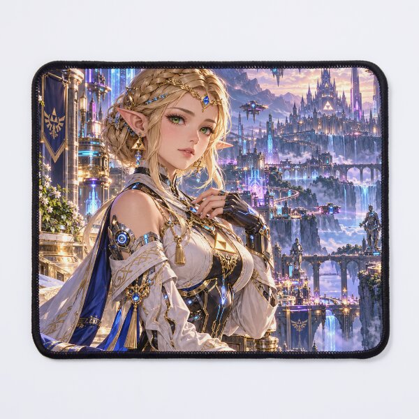 Item preview, Zelda Cyberpunk – The Princess of Hyrule under the neon lights designed and sold by Pixel Sakura Gallery.