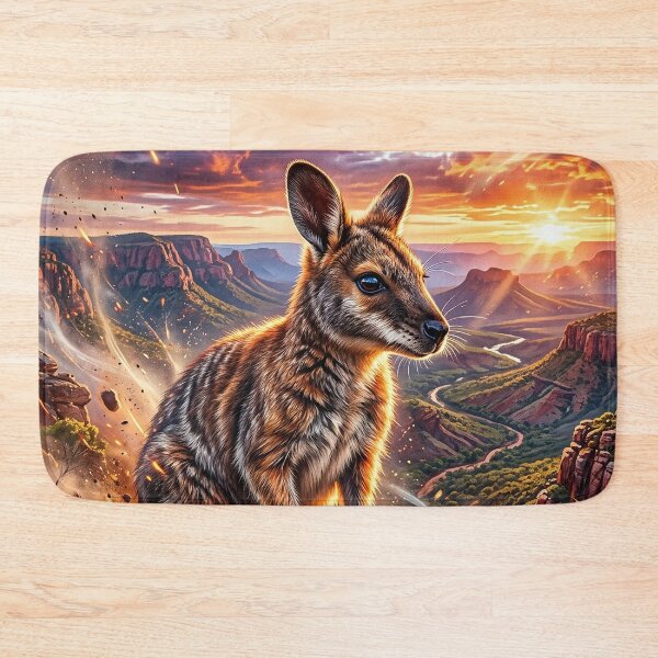 Item preview, Wallaby at Sunset - Australian Canyon Art designed and sold by Lucid Dream Pixel.