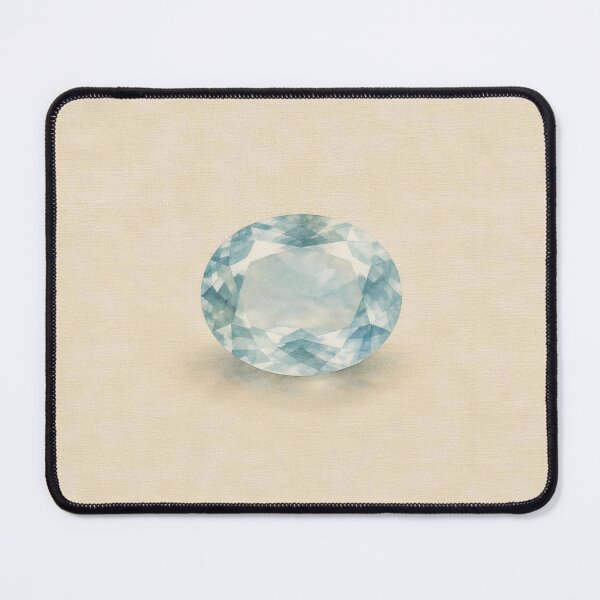 Item preview, March Birthstone Aquamarine Watercolor | Crystal Wall Art designed and sold by FixationStudio.