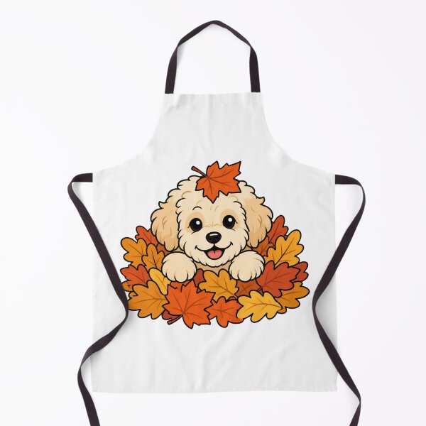 Item preview, Cute Autumn Maltipoo in Fall Leaves Cozy Dog Sticker Art designed and sold by wildsilencee.