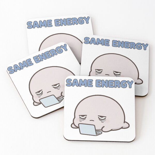 Item preview, Funny Chibi Blobfish Laptop Same Energy Work From Home Sticker designed and sold by xiaoxiaochibi.