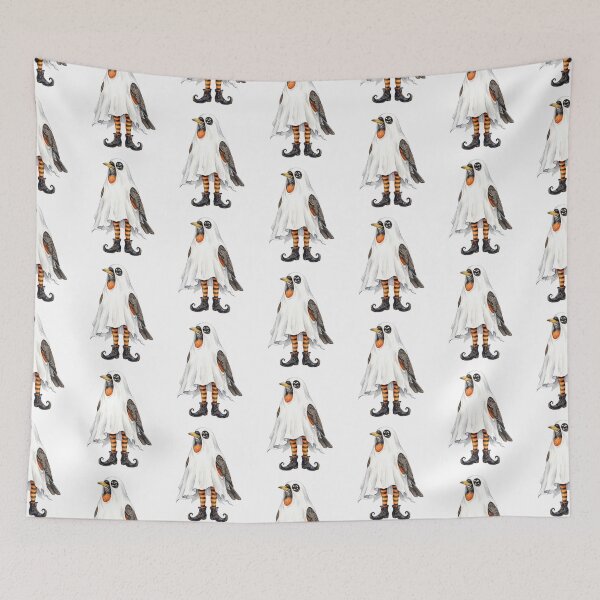 Item preview, Ghost Bird Halloween Sheet designed and sold by Tiffany Roy.