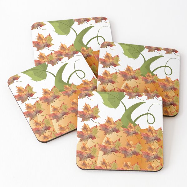 Item preview, Giant Pumpkin And Fall Leaves Aesthetic Pattern designed and sold by hepopatterns.