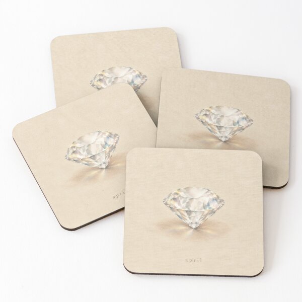 Item preview, April Birthstone Diamond Watercolor | Crystal Wall Art designed and sold by FixationStudio.