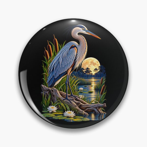 Item preview, Heron Beneath Moonlight designed and sold by RockitBaby.