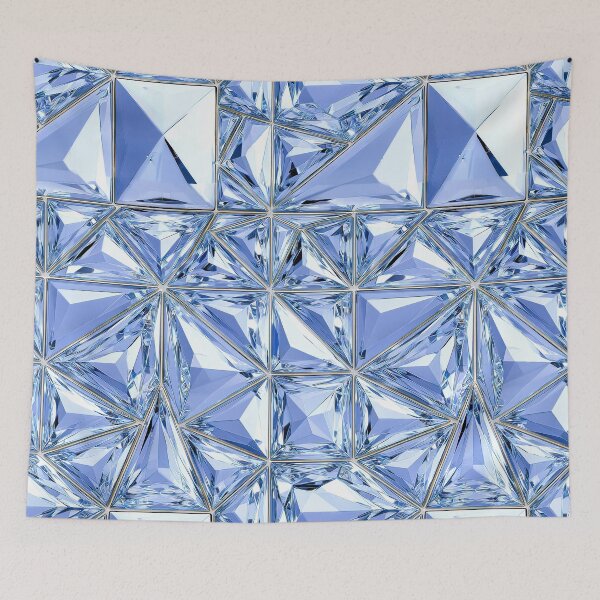 Item preview, Periwinkle Blue Geometric Prism Mirror Art designed and sold by Piotrek0001.