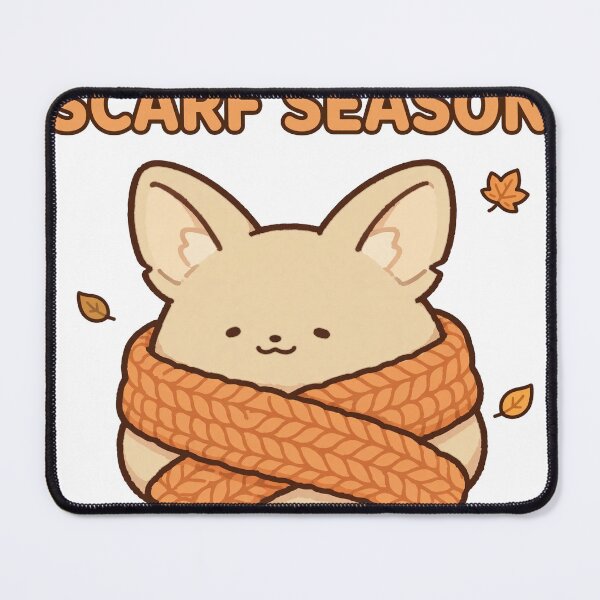 Item preview, Cute Chibi Fennec Fox Chunky Knit Scarf Scarf Season Fall Sticker designed and sold by xiaoxiaochibi.