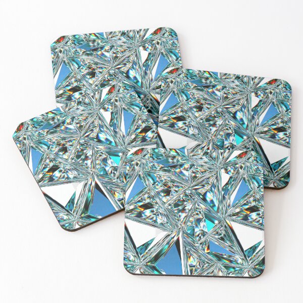 Item preview, Aqua Turquoise and Silver Prismatic Shards designed and sold by Piotrek0001.