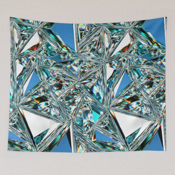 Item preview, Aqua Turquoise and Silver Prismatic Shards designed and sold by Piotrek0001.