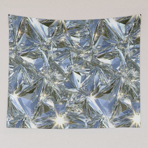 Item preview, Sharp Metallic Silver Shattered Mirror Art designed and sold by Piotrek0001.