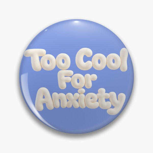 Item preview, Too Cool For Anxiety – Motivational Bubble Letter Sticker designed and sold by tviyluv.