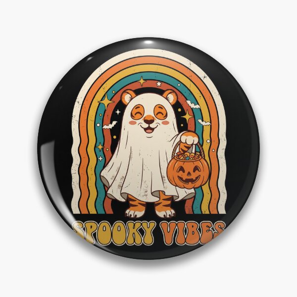 Item preview, Tiger Ghost Halloween 70s Retro Groovy Art designed and sold by MTRBSK11.