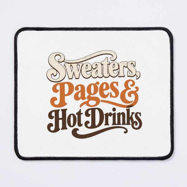 Item preview, Sweaters Pages Hot Drinks Autumn Bookish Retro designed and sold by Coffread.