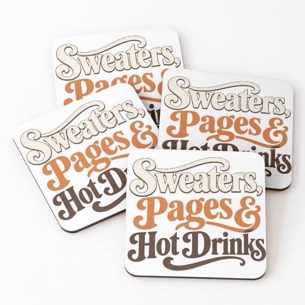 Item preview, Sweaters Pages Hot Drinks Autumn Bookish Retro designed and sold by Coffread.