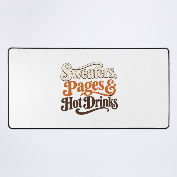 Item preview, Sweaters Pages Hot Drinks Autumn Bookish Retro designed and sold by Coffread.