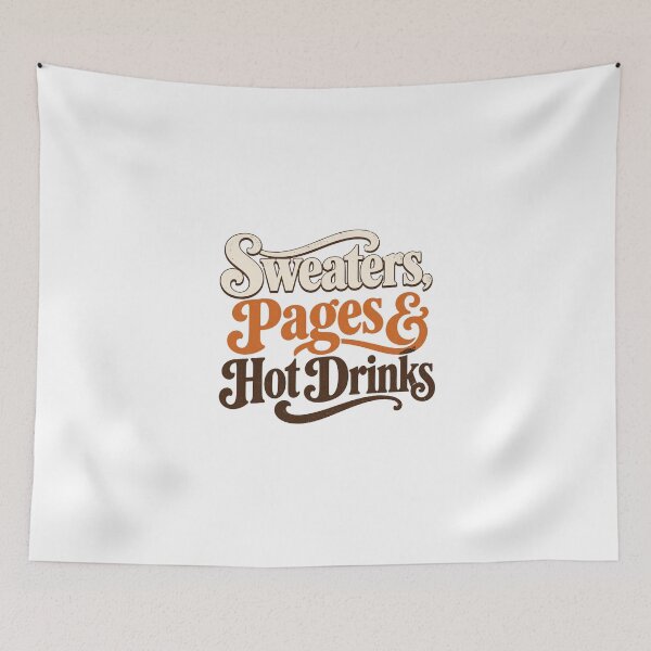 Item preview, Sweaters Pages Hot Drinks Autumn Bookish Retro designed and sold by Coffread.